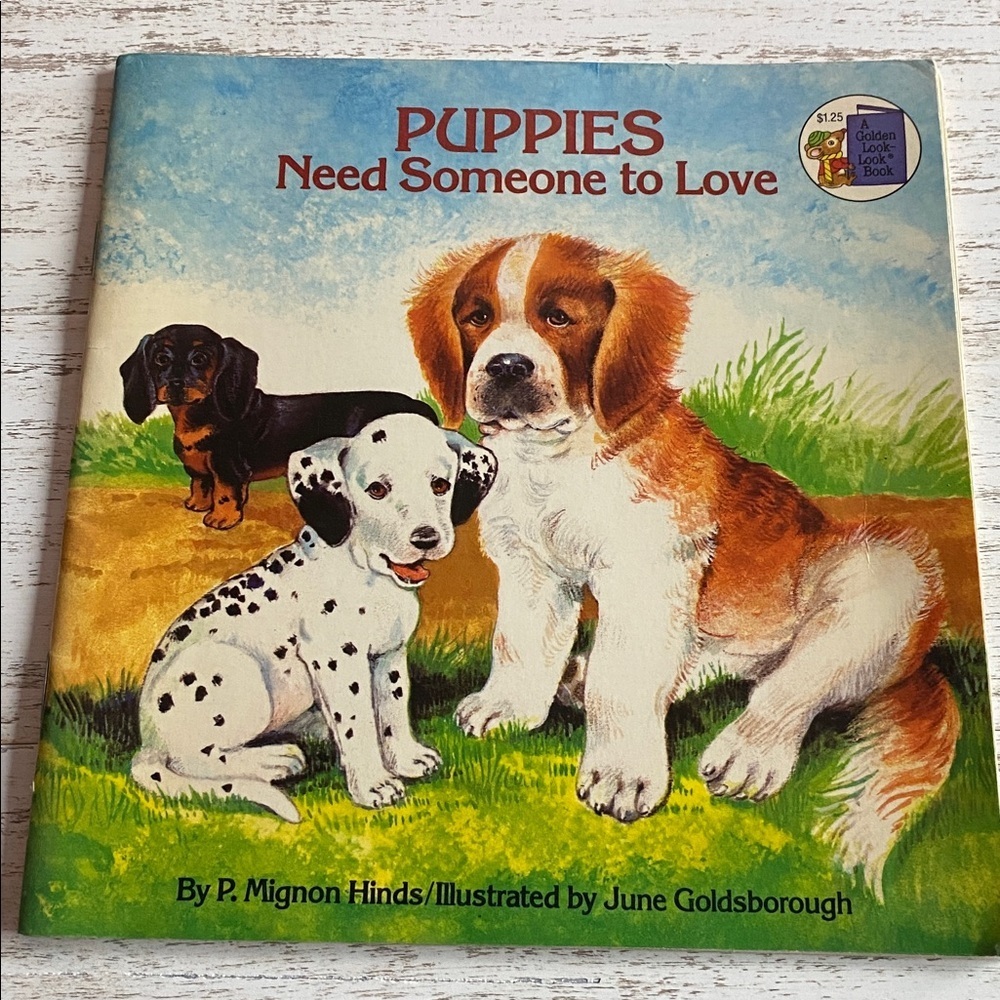 Golden Books Puppies Need Someone to Love Vintage Childrens Book